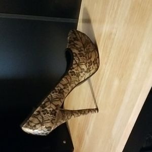 Black lace look Stilettos.